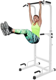 Power Tower Dip Station Stand Height Adjustable Multi-Function Pull Up Bar