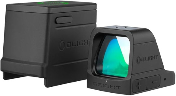OLIGHT Osight 3 MOA Rechargeable Dot Open Reflex Sight with Charging Cover, Tactical Parallax-Free Sights, Picatinny Mount Compatible - Green/Red Dot Options