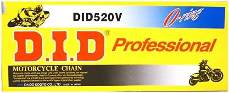 D.I.D DID (520VO-112) Steel 112 Link Professional V Series O-Ring Chain with Connecting Link