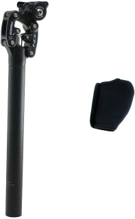 SR Suntour SP12 NCX Suspension Seat Post with Protective Cover 31.6X400mm,Black, VK2353