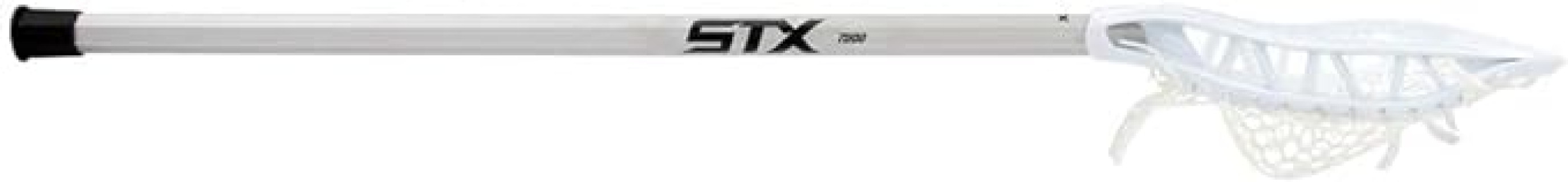 STX Lacrosse X10 A/M Complete Stick, White/White/Platinum