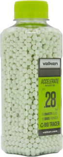 Valken Accelerate 6mm Airsoft BBS - 0.28g BIO-2500ct-Tracer,Green