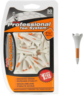 Pride Performance Professional Tee System Plastic Golf Tees 30 Count(Pack of 1)), 1 1/2-Inch,White