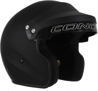Conquer Snell SA2020 Approved Open Face Auto Racing Race Car Helmet - Adult | Men | Women | Youth - Black or White