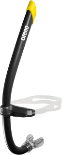 arena Unisex Swim Snorkel III for Adults, Lap Swimming and Training Snorkel, Black, One Size