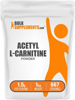 BulkSupplements.com Acetyl L-Carnitine Powder - as ALCAR HCl, Carnitine Supplement - Gluten Free, 1.5g per Serving, 1kg (2.2 lbs) (Pack of 1)