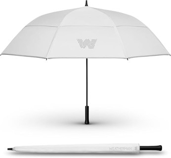 Weatherman Umbrella - Golf Lite Umbrella Extra Large Big Oversize Windproof for Golf Bag Push Cart w/UV Protection