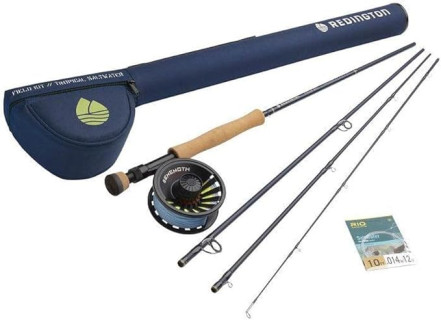 Redington Fly Fishing Field Kit, Fly Rod and Reel Combo Starter Kit, Line and Carrying Case Included
