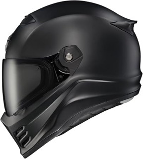 ScorpionEXO Covert FX Full Face Adult Motorcycle Helmet Street Fighter Style with Bluetooth Ready Speaker Pockets DOT ECE 22.06 Approved Unisex (Matte Black Small)