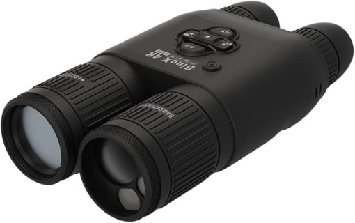 ATN Binox 4K 4-16X Smart Ultra HD Day/Night Hunting Binoculars w/Built-in Laser Rangefinder, Video Record, Wi-Fi, E-Compass, 16hrs+ Battery Power, Camping, Birdwatching, Sports