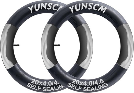 2-PCS 20x4 Self-Sealing Fat Bike Tubes 20 x 4.0/4.5 AV32mm Super Automatic Repair,Puncture Resistant Compatible with 20 x 4 20x4 1/4 20x4.50 Heavy Duty E-Bike Bicycle Tire Tubes Schrader Valve