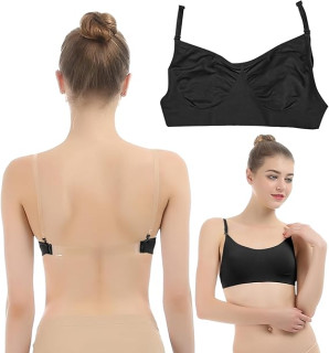 iMucci Clear Strap Bra Professional Dance Bra NO Sponge Invisible Ballet Bras