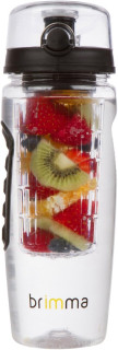 Brimma Fruit Infuser Water Bottle - 32 oz Large, Leakproof Plastic Fruit Infusion Water Bottle for Gym, Camping, and Travel