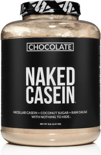 Naked Chocolate Casein - Chocolate Micellar Casein Protein - 5 Pound Bulk, GMO-Free, Gluten-Free, Soy-Free, Preservative-Free - Stimulate Muscle Growth - Enhance Recovery - 60 Servings