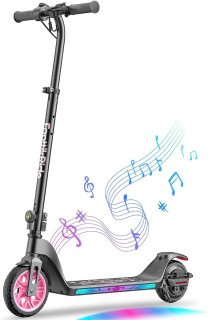 FanttikRide T10 Apex Electric Scooter for Kids 8-14, Adjustable Handlebar Height for Riders 4.3-5.6 ft, 154 lbs, Up to 40 mins Continuous Time, 3 Speed Mode 7/10/12 MPH, Bluetooth Music Speaker