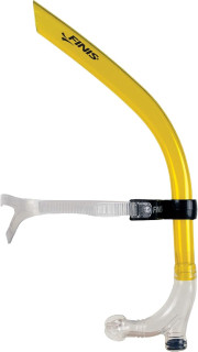 FINIS Original Center-Mount Swimmer's Snorkel - For Lap Swimming & Swim Training - Snorkel with Purge Valve - Yellow - Adult