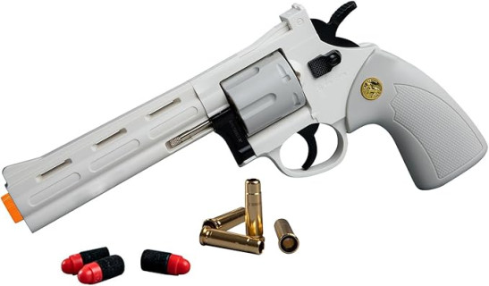 Revolver Toy,Extended Barrel,Can fire Soft Bullets,Water Gel Beads,Digital Shooting Targets with Foam Dart Toy Shooting Blaster,Toys for Kid Boys Girls,Compatible