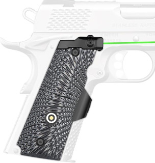 DARKFANG Compact/Full Size 1911 Laser Grip with Ambi Safety Cut, G10 1911 Laser Sight No Rail with Rechargeable Battery