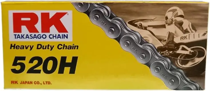 RK Racing Chain M520HD-120 (520 Series) 120-Links Standard Non O-Ring Chain with Connecting Link