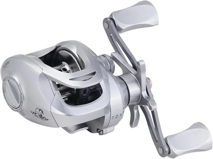 Fishing Reel SW Baitcast Baitcasting Reel Right Hand 7.2:1 Gear Ratio 22lb Max Drag 0.49lb Weight Metal Spool and Handle for Saltwater and Freshwater Bass
