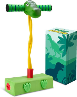 Foam Pogo Stick Dinosaur Jumper for Kids 3, 4, 5, 6, 7, Years Old Coolest Toys for 5 Year Old Boy Themed Bungee Pogo Stick - Inside & Outside Fun, Pogo Stick for Boys & Girls