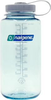 Nalgene Sustain Tritan BPA-Free Water Bottle Made with Material Derived from 50% Plastic Waste (using ISCC certified mass balance), 32 OZ, Wide Mouth, Seafoam