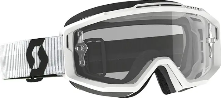 SCOTT 285537-0002113 Split OTG Goggle, White with Clear Works Lens