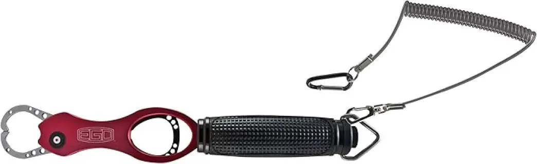 EGO Mini Fish Gripper Tool with Magnetic Release, Extra Wide Jaw, Ergonomic Foam Grip, Aluminum Body, Ideal Fish Lip Gripper for Freshwater and Saltwater, Fishing Gear Compact & Lightweight