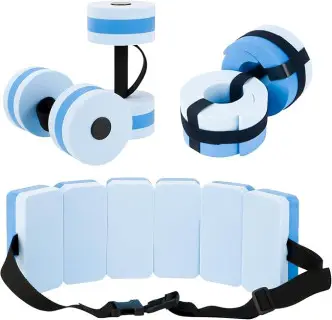 UNAOIWN Water Weights for Pool Exercise 2Pcs Water Dumbbells Water Aerobics Pool Barbells Lightweight Resistance Aquatic Dumbbell for Swimming