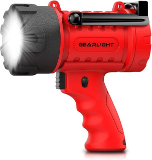 GearLight Waterproof LED Spotlight Flashlight Father's Day Gifts for Dad - High Lumen Spot Light for Outdoor Camping Accessories, Boating Gifts for Men, Husband, Floating Handheld Flash Lights