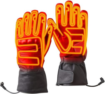 Gerbing 12V Vanguard Heated Motorcycle Gloves,Leather with AQUATEX Membrane, Full Gauntlet, Thinsulate Insulation M