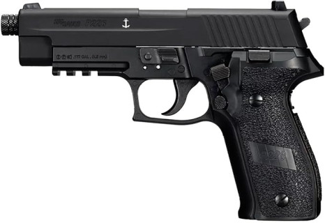 SIG SAUER P226 MK-25 CO2-Powered .177 Cal Semi-Auto Black Airgun Pellet Pistol with 16rd 8x2 Rotary Magazine