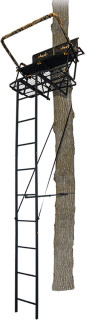 The Rebel 2.5 Deer Hunting Ladderstand, 17 Foot 2 Person Climbing Tree Stand with Flex-Tek Seat, Armrests, Shooting Rail, & 45”W X 30”D Platform