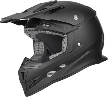 GLX GX23 Dirt Bike/Motocross Helmet - Matte Black, Small - DOT Approved