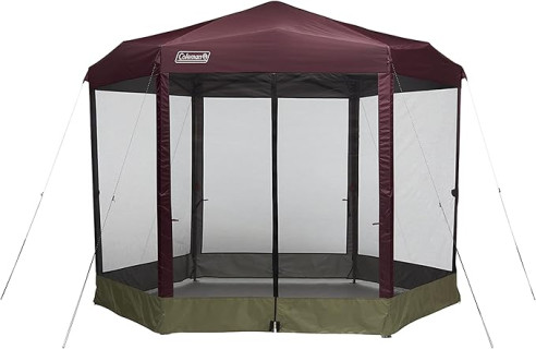 Coleman Back Home Screened Canopy Tent with Instant Setup; Outdoor Gazebo for Bug-Free Lounging, Fits Over Picnic Tables, Ideal for Parties, Events, Tailgates, Dining, & More