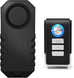 113dB Bike Alarm, Vibration Sensing Bike Alarm with Remote, Bicycle Alarm System Anti Theft, Wireless Motorcycle Alarm for Electric Bike Tricycle Mobility Scooter Vehicles Ebike for Cycling Security