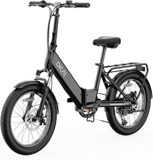 OKAI Electric Bike for Adults, Foldable Class 2 E Bike, Suspension Fork, 20