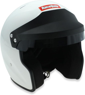 RACEQUIP Open Face Helmet OF20 Series Snell SA-2020 Rated Gloss White Large 256115