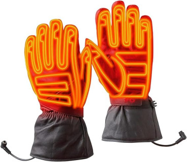 Gerbing Men's G4 12V Heated Gloves for Motorcycle, Leather, Water-Resistant