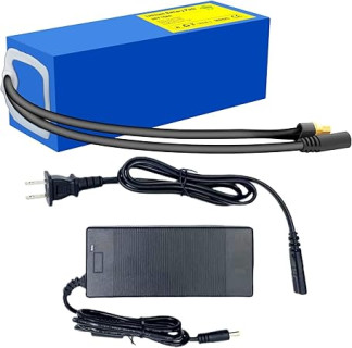 36V 10Ah Lithium Battery for Electric Bicycle,36V Ebike Battery with XT60 Connector, 42V2A Charger, PVC Warp for DIY Tools