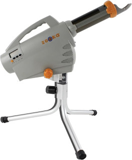 Zooka ZS720 Baseball Pitching Machine - Throws Balls 10-50 MPH - Cordless Battery Powered Pitching Machines for Youth Baseball - Adjustable Pitching Machine Baseballs - Short Tripod for Kids 8 & Under