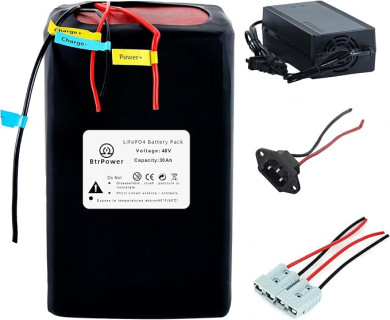 Ebike Battery 48V 52V 60A 72V 10AH 18AH 20AH 30AH 50AH Lithium Ion / LiFePO4 Battery Pack with 3A/5A Charger,50A/80A BMS for 300W-4500W Motor
