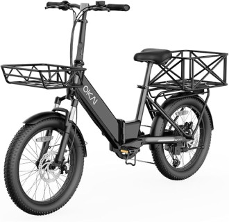 OKAI Electric Bike for Adults, Foldable Class 2 E Bike, Suspension Fork, 20