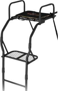 Big Game The Warrior Pro 1 Person Deer Hunting Ladder Climbing Tree Stand for Whitetail Deer and Elk Hunting, 300 Pound Capacity, Black