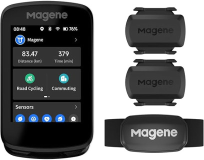 Bundle: C606 GPS Bike Computer, 2 Speed/Cadence Sensor and H303 Heart Rate Monitor
