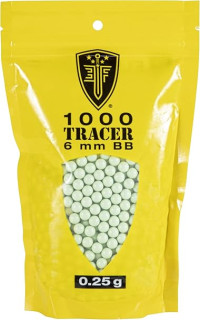 Elite Force Tracer BBS Glow-in-The-Dark Premium 6mm Airsoft BBS Ammo, 1000 Count