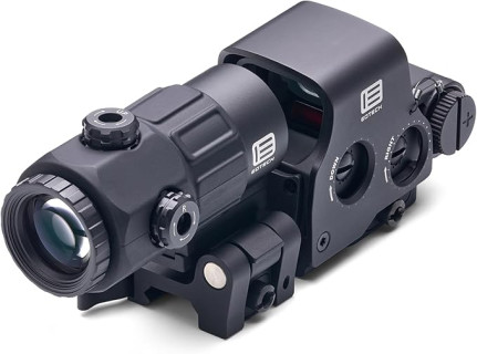 HHS VI Holographic Hybrid Sight - EXPS3-2 with G43 Magnifier, Micro 3 Power Magnifier with Quick Disconnect, Switch to Side (STS) Mount in Black