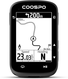 COOSPO CS500 Bike Computer Wireless, 2.6 Inch LCD GPS Cycling Computer with Route Navigation, Bluetooth5.0 ANT GPS Bicycle Speedometer with Auto-Backlight, Support Bike Radar & 45H Battery Life