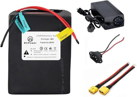 Ebike Battery 48V 52V 60A 72V 10AH 18AH 20AH 30AH 50AH Lithium Ion / LiFePO4 Battery Pack with 3A/5A Charger,50A/80A BMS for 300W-4500W Motor