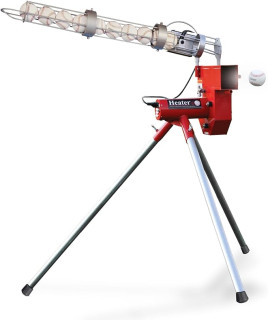 Heater Sports Heavy-Duty Baseball Pitching Machine W/Bonus Ball Feeder - Accurate & Adjustable Pitching Machine for Kids, Teens, and Adults | Ideal for Baseball Training and Practice Sessions